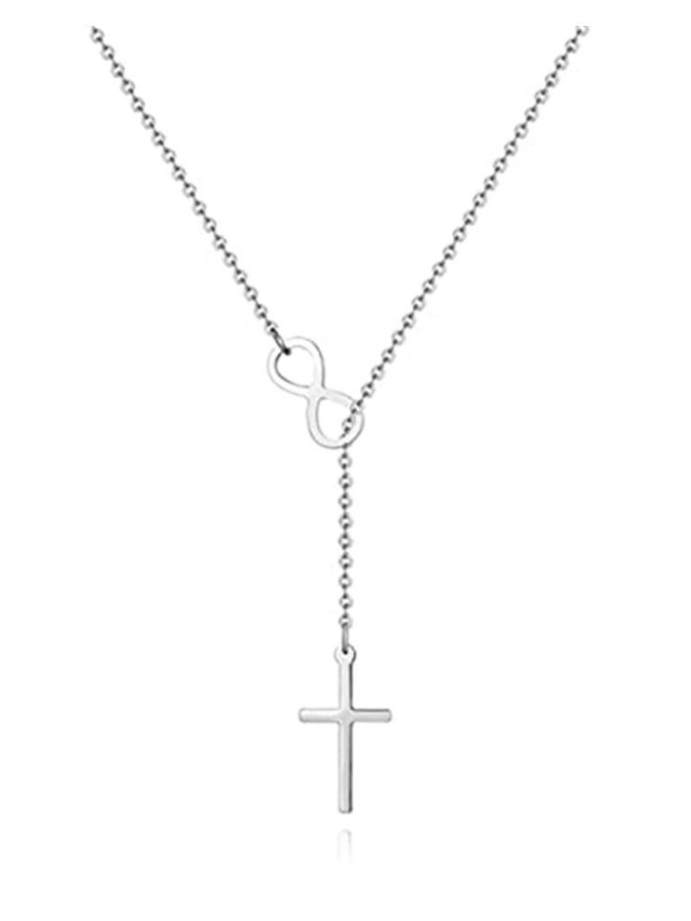 Turquoise Jewelry Set Boho Western Necklace for Women Silver Cross Y Necklace